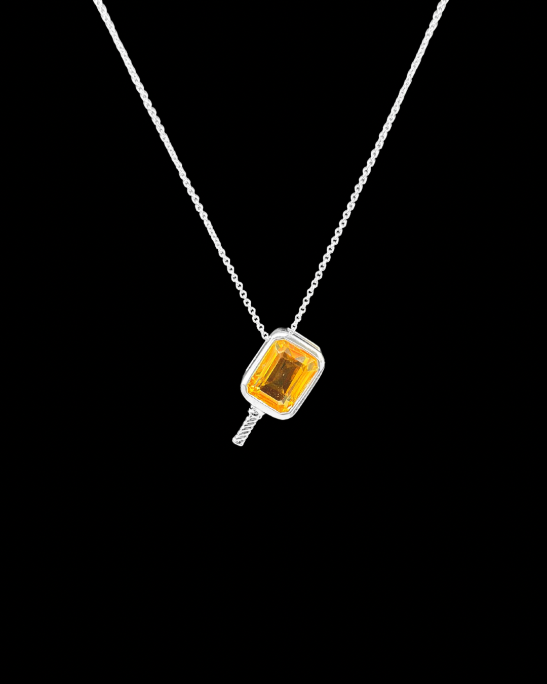 Citrine Party - Pickleball Paddle Necklace