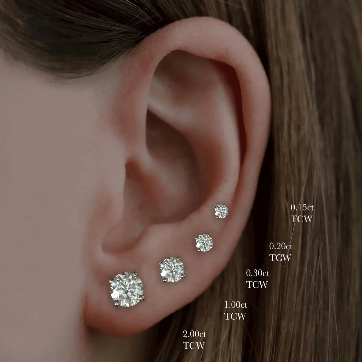 Lab Grown Diamond Stud Earrings