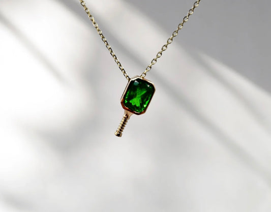 Victory Green Garnet - Pickleball Paddle Necklace