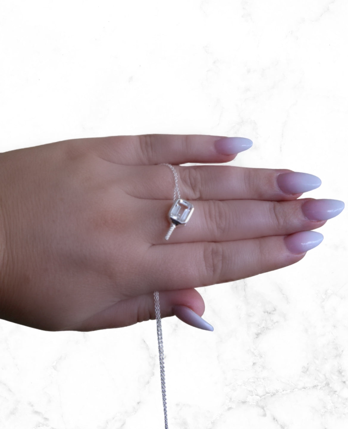 I am Loved Clear Topaz - Pickleball Paddle Necklace