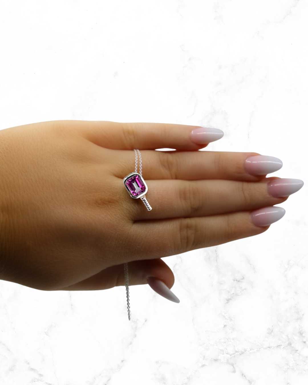 Pickleball Pink Topaz - Pickleball Paddle Necklace