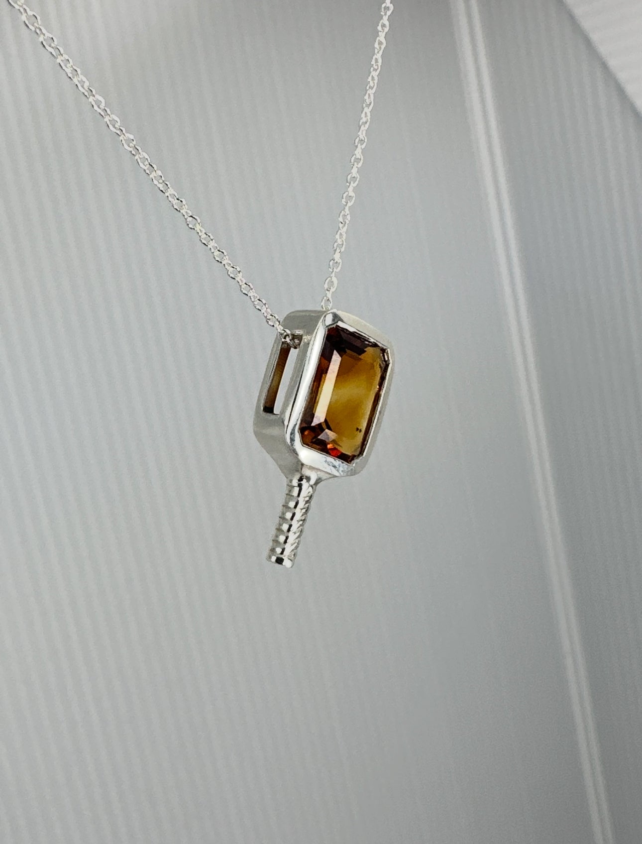Ari Lion Citrine Topaz - Pickleball Paddle Necklace
