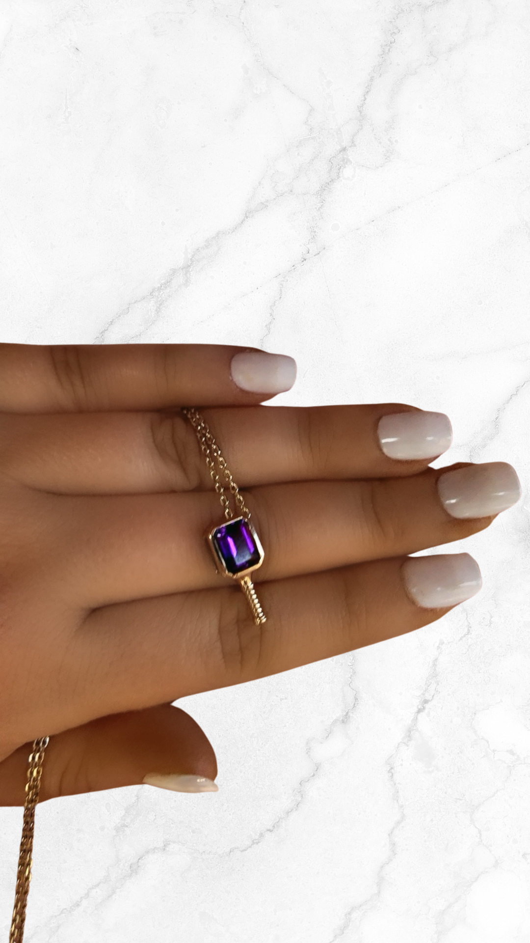 Athena Amethyst - Pickleball Paddle Necklace