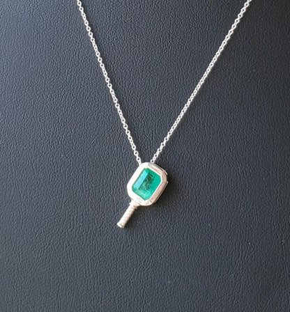 Pickled Gem Topaz -Pickleball Paddle Necklace