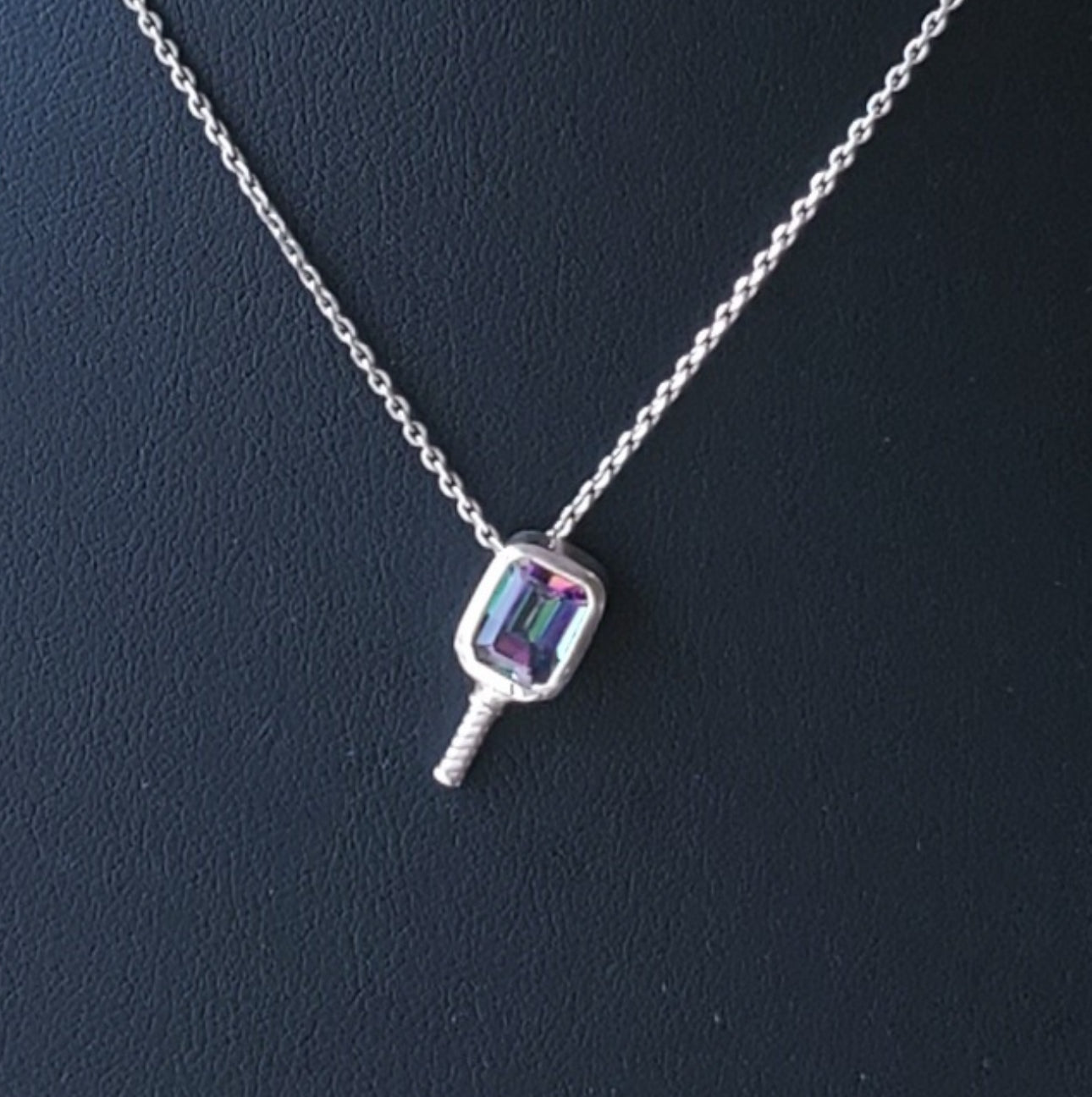 Mystic Ace Topaz - Pickleball Paddle Necklace