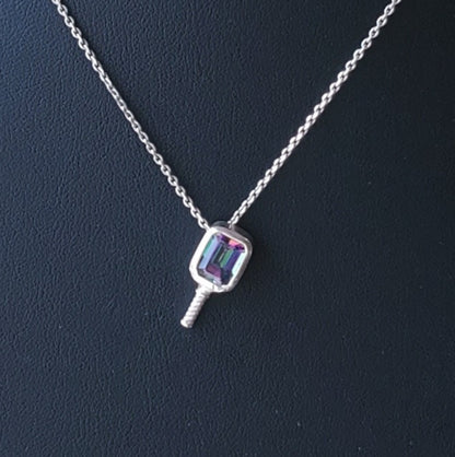 Mystic Ace Topaz - Pickleball Paddle Necklace