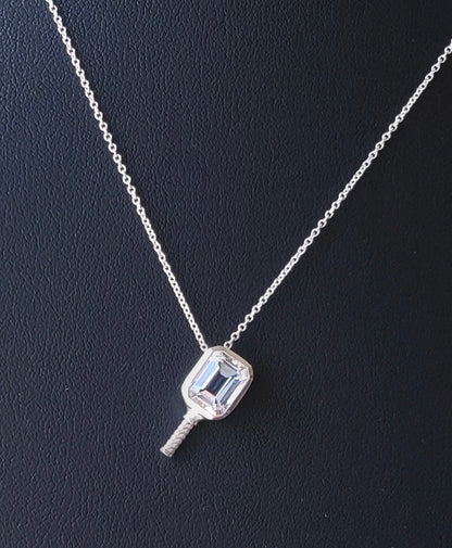 I am Loved Topaz  - Pickleball Paddle Necklace