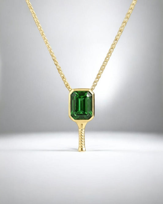 Victory Green Garnet - Pickleball Paddle Necklace
