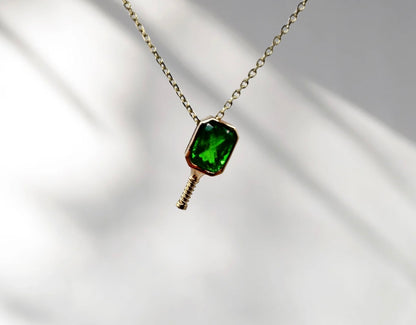 Meet Victory Green Garnet - Pickleball Paddle Necklace