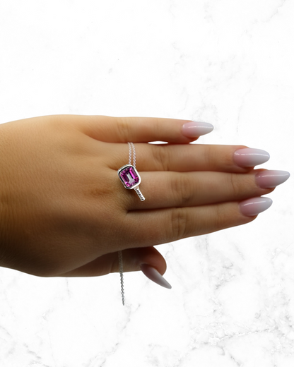 Pickleball Pink Topaz - Pickleball Paddle Necklace