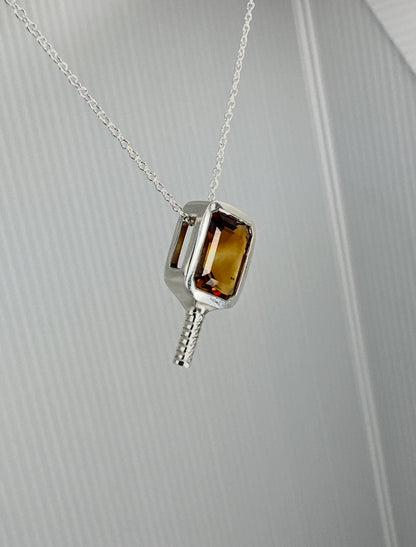 Ari Lion Citrine Topaz - Pickleball Paddle Necklace