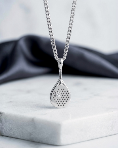 The Championship  - Moissanite Padel Paddle Necklace