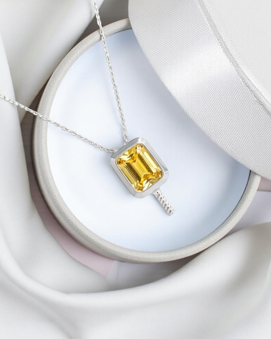 Citrine Party - Pickleball Paddle Necklace