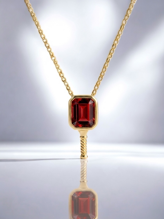 Garnet Glory - Pickleball Paddle Necklace