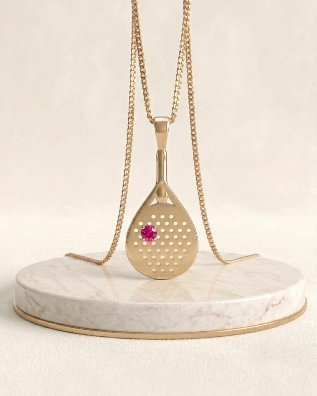 The Smash - Ruby Padel Pendant Necklace