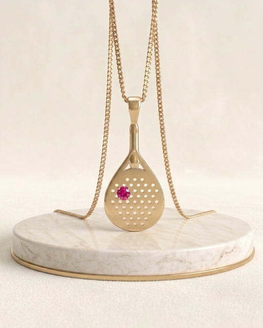 The Smash - Ruby Padel Pendant Necklace