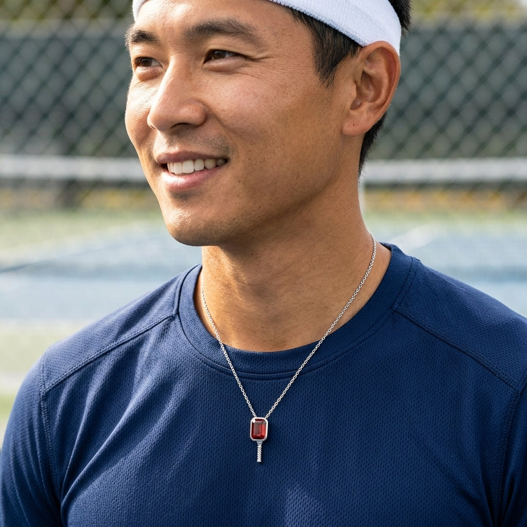 Game Day Fire Topaz - Pickleball Paddle Necklace