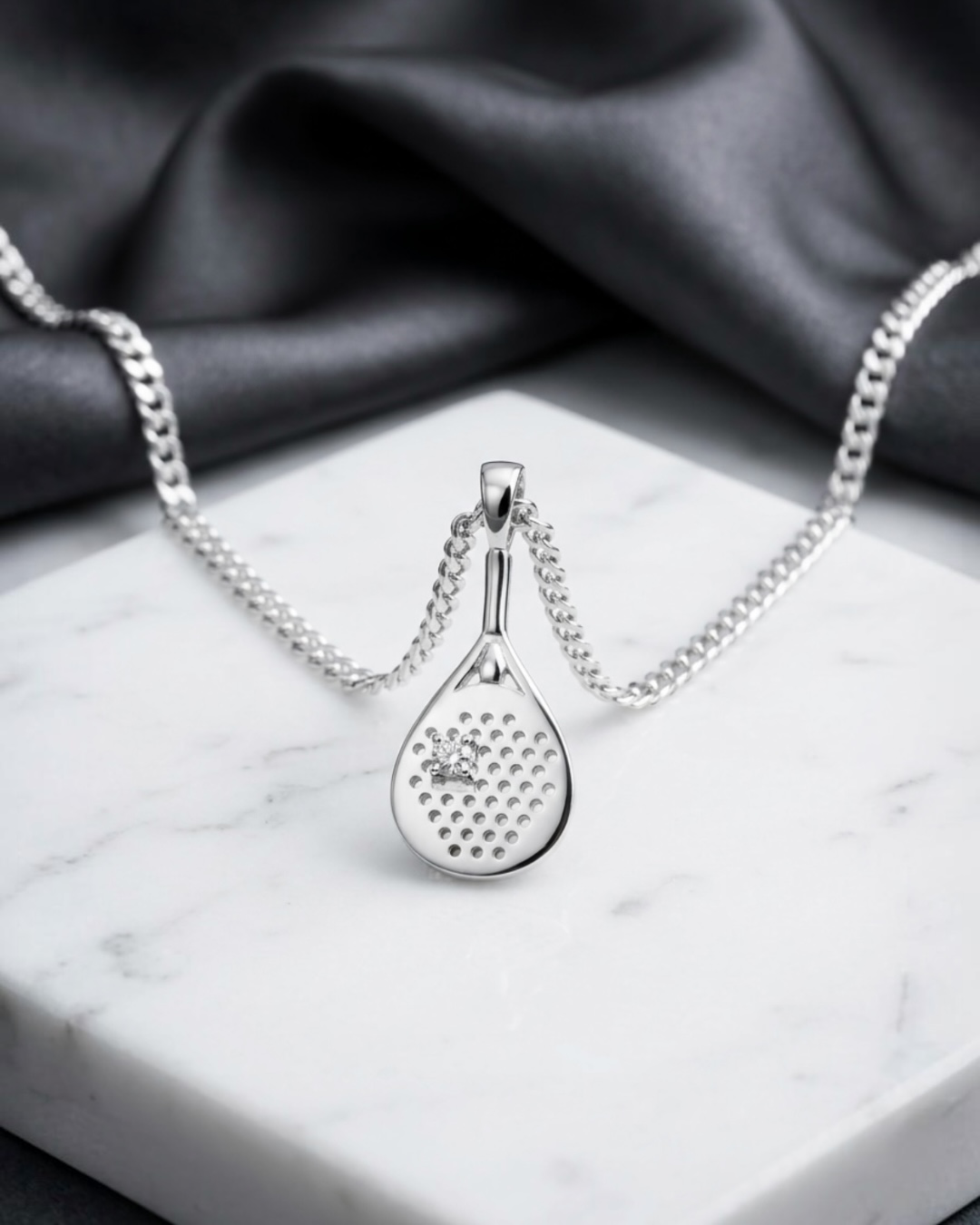 The Championship  - Moissanite Padel Paddle Necklace