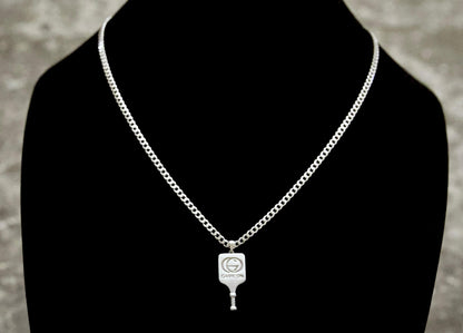 Flash Sale - Sterling Silver GameOn Logo - Pickleball Paddle Pendant