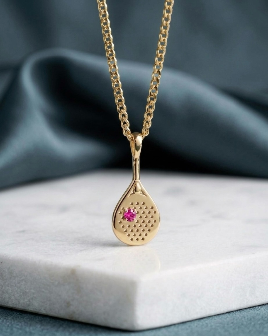 The Smash - Ruby Padel Pendant Necklace