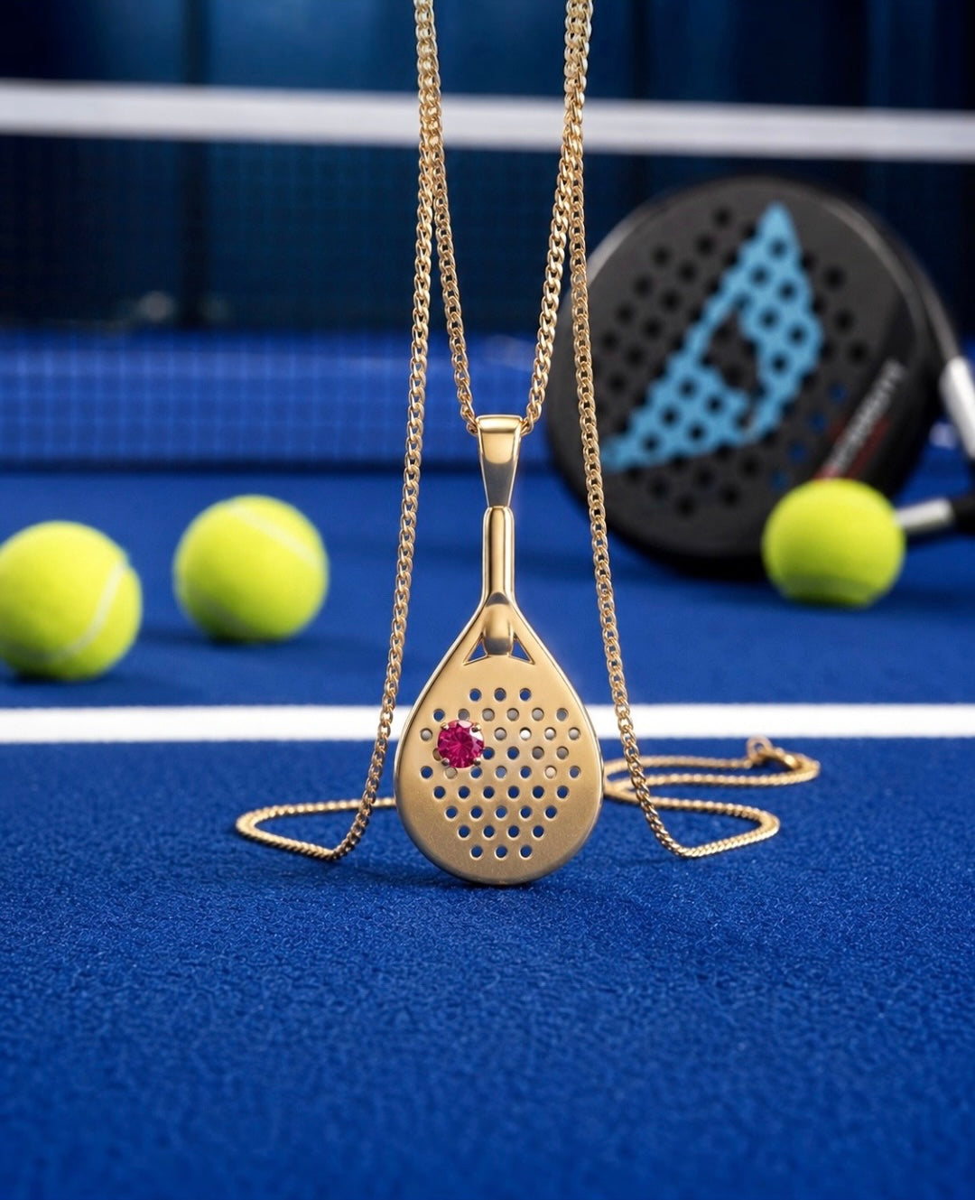 The Smash - Ruby Padel Pendant Necklace